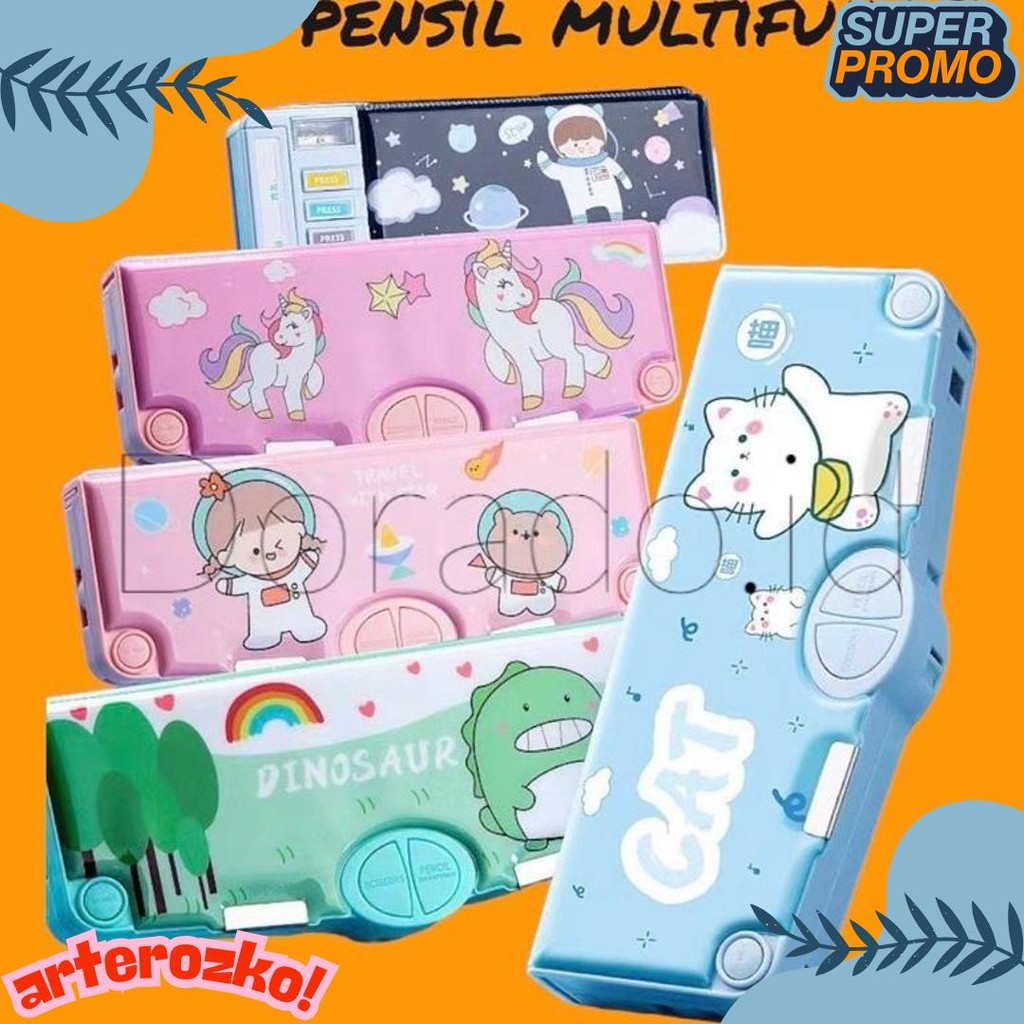 

Kotak Pensil Multifungsi Lengkap Peruncing Gunting Isolasi Penghapus Penggaris Terlaris! Produk Ini Banyak Dicari