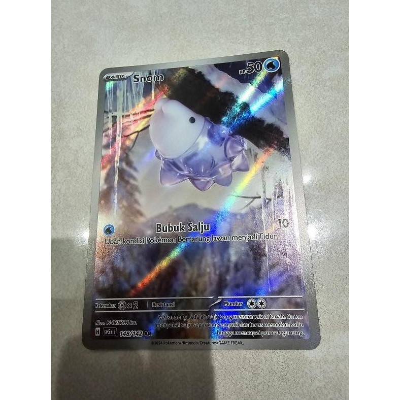 PAKET KARTU POKEMON HOLOGRAM SNOM + FREE 5 KARTU POKEMON RANDOM NON HOLOGRAM 1404T