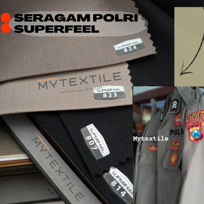 kain seragam polisi polri superfeel maxistyle wool sensation