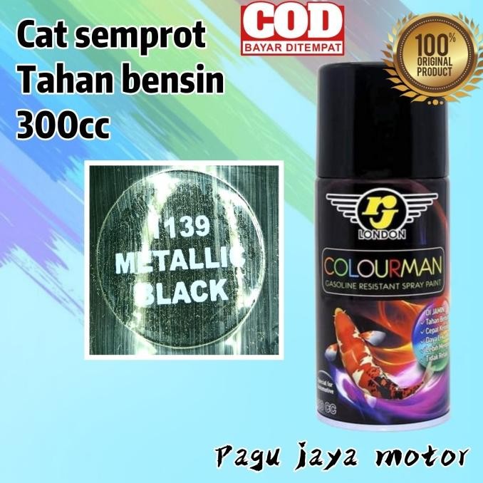 """""] rj london 300cc metalik metallic black hitam tahan bensin pilox pilok