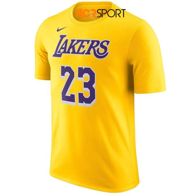Baju Basket Nike Lebron James Los Angeles Lakers Nba Tee Yellow Origin Co