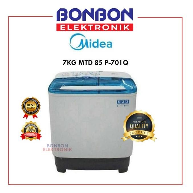 Murah Midea Mesin Cuci 2 Tabung 7KG MTD 85 P-701Q / MTD85P701Q / MTD85-P701Q 7 KG Non COD