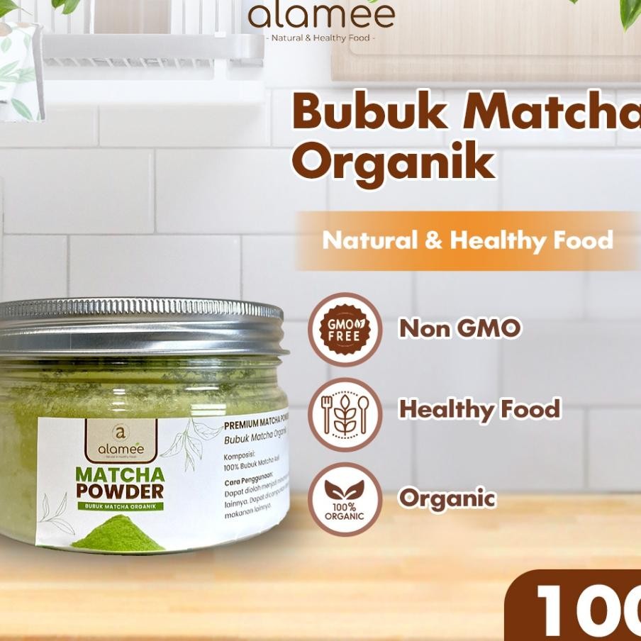 

Alamee Pure Matcha Powder Bubu Numan Teh Matca Tea Bubu Tanpa Gula 100Gr