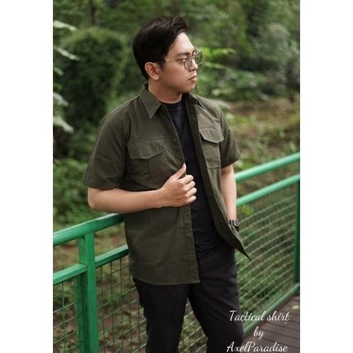 (Good) KEMEJA TACTICAL KEMEJA TAKTIKAL PDL PNS PUTIH LENGAN PENDEK TEBAL