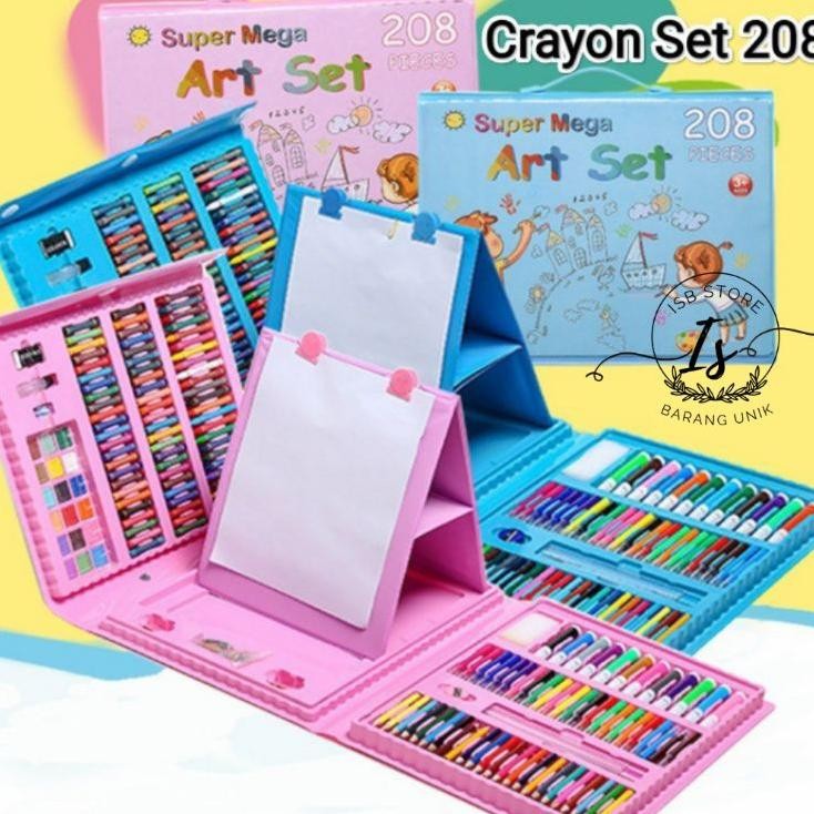 

Art Set 208 / Crayon Mewarnai / Pensil Warna Crayon Set 208Pcs - Crayon Mewarnai - Pensil
