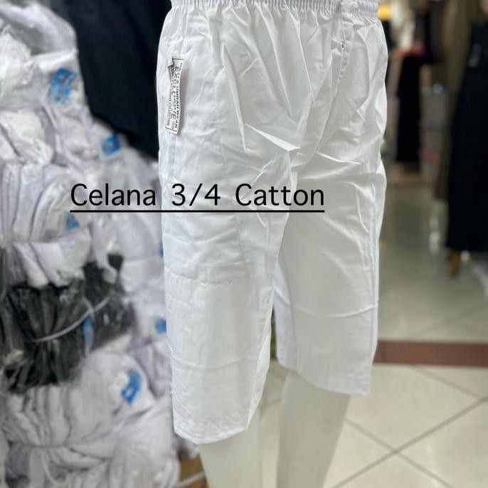 Laris!! Celana Pria Putih 3/4 Celana Dalaman Gamis Catton Celana Haji Dan Umroh Pria Katun Twill Lem