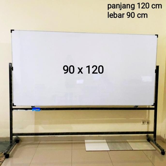 

BEBAS ONGKIR - whiteboard standing 90x120 cm