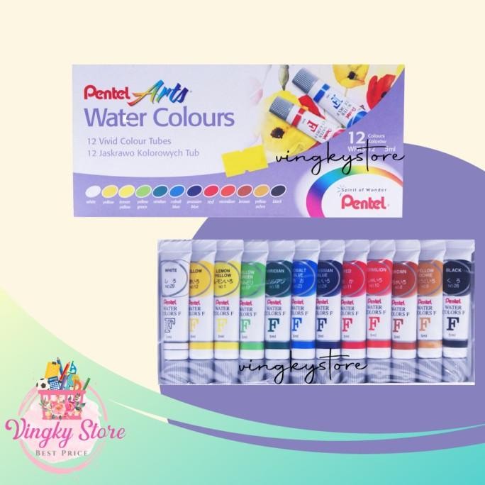 

Baru Cat Air Pentel 12 Warna 5Ml Premium