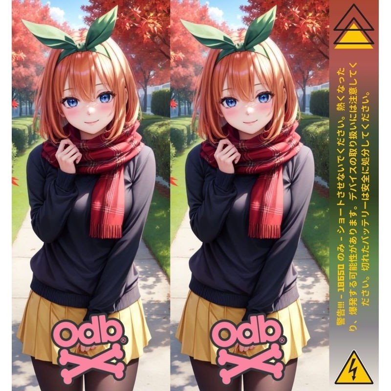 

*PromoGet2* Ambitionstore Stiker Wrap Baterai 18650 Miku Nakano Series Pelindung Dan Penghias Untuk Segala Merek 18 Stiker Garskin HP/Case Custom COD