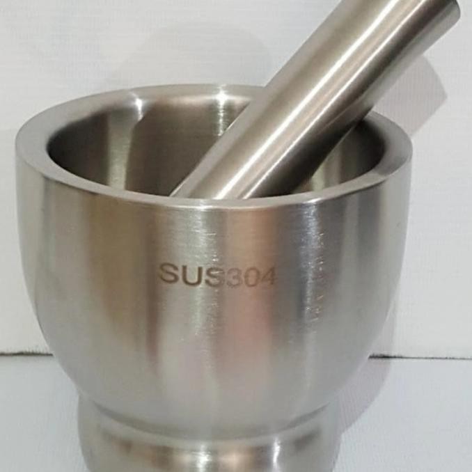 tumbukan obat stainless steel / ulekan / cobekan saml