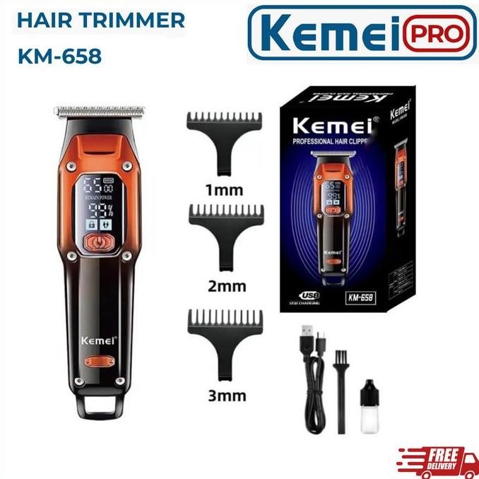 TERBARU - KEMEI 658 Alat Cukur Rambut Kemei KM 658 Kemei hair trimmer Cukur kumis jenggot KM-658 KEM