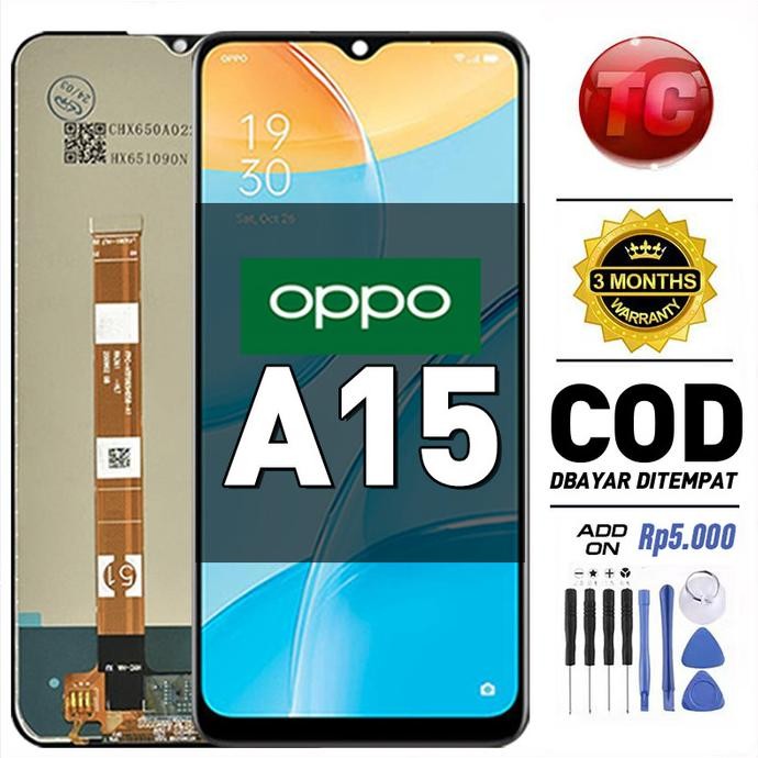 Original Lcd OPPO A15 ori asli Layar hp touchscreen Sentuh Versi Tinggi COD SAMD
