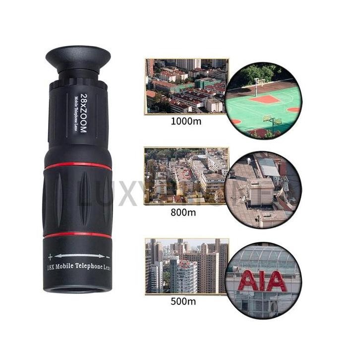 (24H SHIPPING)(GARANSI 30 HARI)LUXYPHONE TELEZOOM LENSA APEXEL 28X ZOOM ANDROID LENSA TELE ZOOM HP L