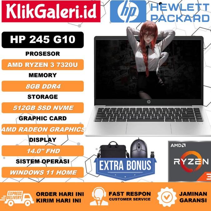 Laptop Gaming HP 14 Amd Ryzen 3 5300U Ram 16GB 512GB SSD 14" HD Touchscreen Black SAMD