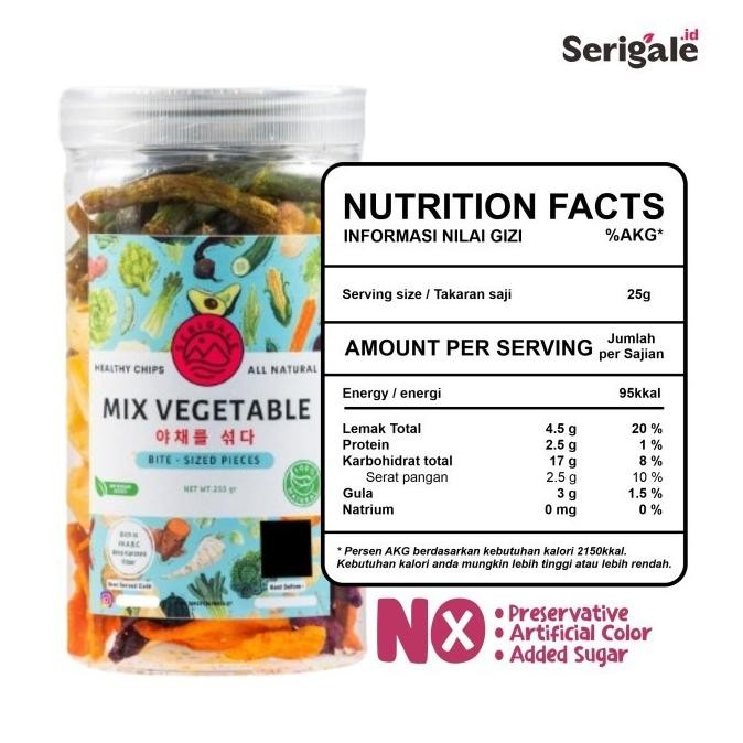 

(Good) Keripik Sayur Mix I 1000 ML I Wortel Kentang Okra Edamame I SERIGALE