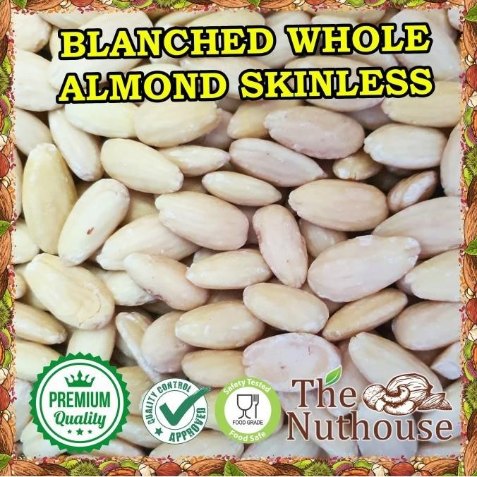 

(Good) 1kg Almond Blanched Whole RAW Skinless / Almonds Mentah Tanpa Kulit