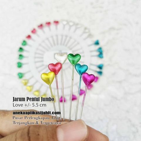 

12 BULATAN (1 LUSIN ) JARUM PENTUL JUMBO ISI 30 BIJI +/- 5.5 CM