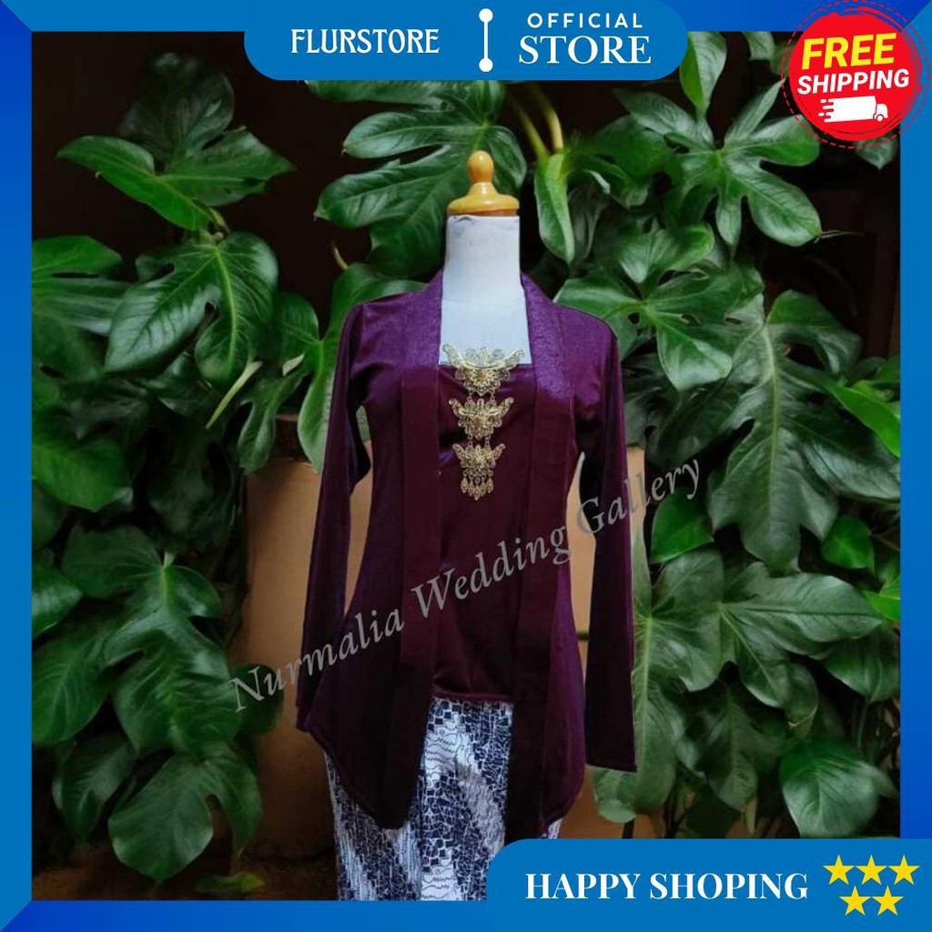 Putih Kebaya Bludru Kutu Baru Polos Termurah Sale