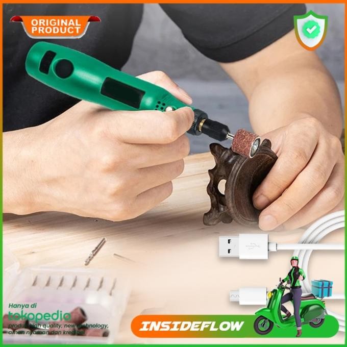 

ALAT BOR LISTRIK MINI USB PORTABLE POLISHING GRINDER UKIR RECHARGEABLE