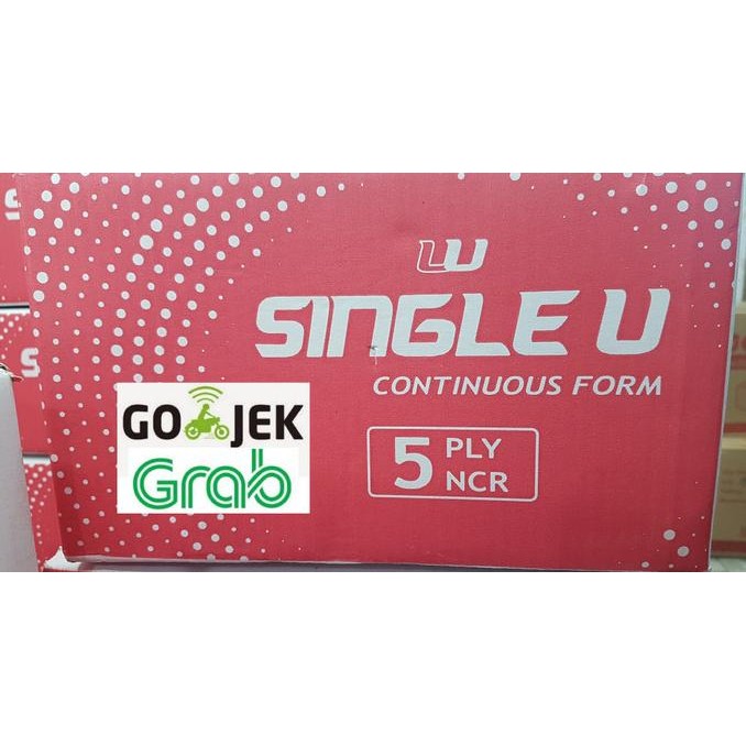 

TERBARU - Kertas Komputer Continuous Form SINGLE U 91/2 11. 5 ply dan 5 ply /2