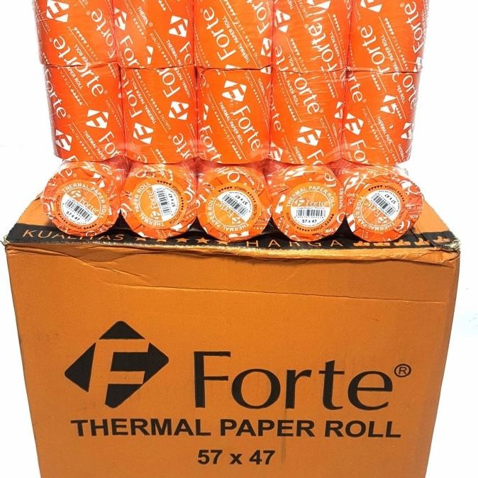 

TERBARU - HARGA GROSIR (1KARTON/120ROLL)PAPER THERMAL FORTE 57X47/58X48O RIGINAL