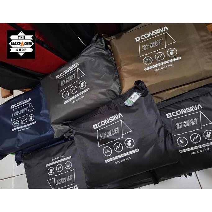 Consina Flysheet 4x6 meter fly sheet penutup tenda ukuran 6x4 m original