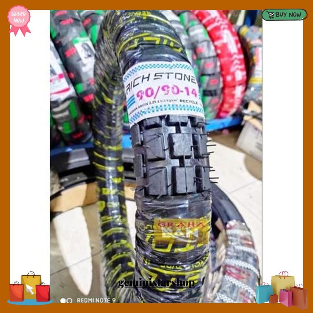 Ban Motor Metic Trail 90/90-14 Ban Tril Ring 14 Ban Tril Metic Honda Beat Vario Mio Fino Spacy Spin 