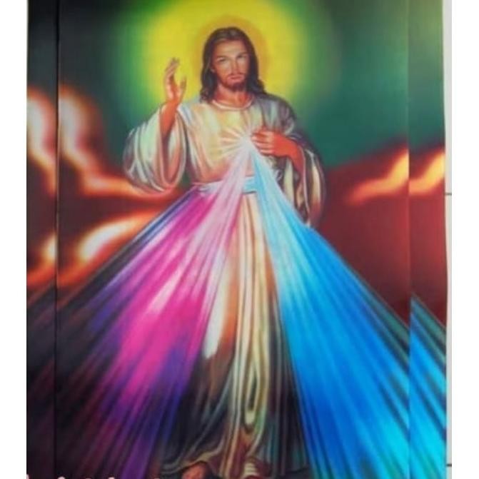 sd-67 Gambar 3D Kristen Katolik gambar rohani Yesus Maria perjamuan kudus Termurah