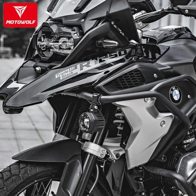 Motowolf Lampu Tembak Motor Super Terang Lampu LED Motor Putih Kuning