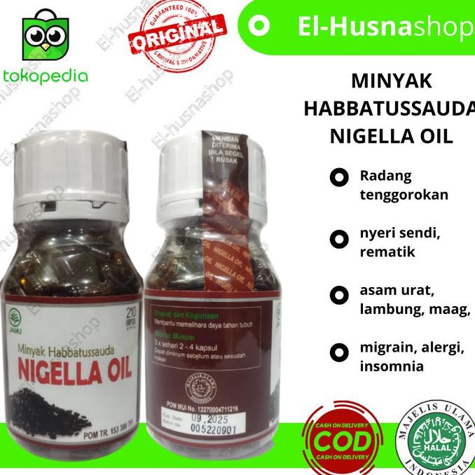 

Minyak Habbatussauda Nigella Oil Meningkatkan Daya Tahan Tubuh 210kaps NUG