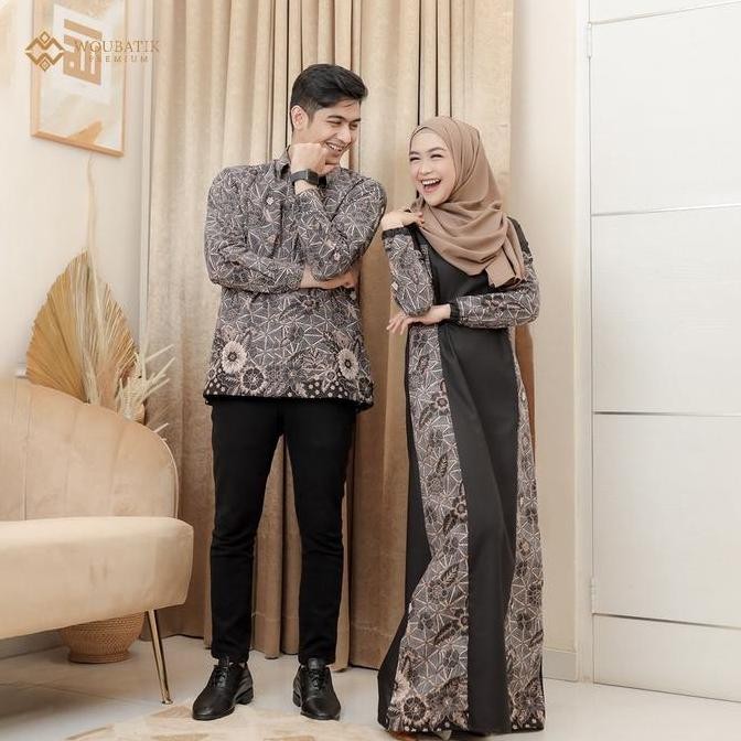 Gamis Batik Couple Syar'i Ria Ricis Dan Teuku Ryan Batik Couple Felisha [FREE BOX EXCLUSIVE] ZAK