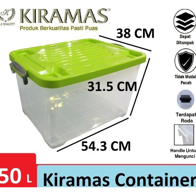 (Good) Kiramas Kontainer Box / Kontainer Plastik Transparan 50 Liter 1038 AR