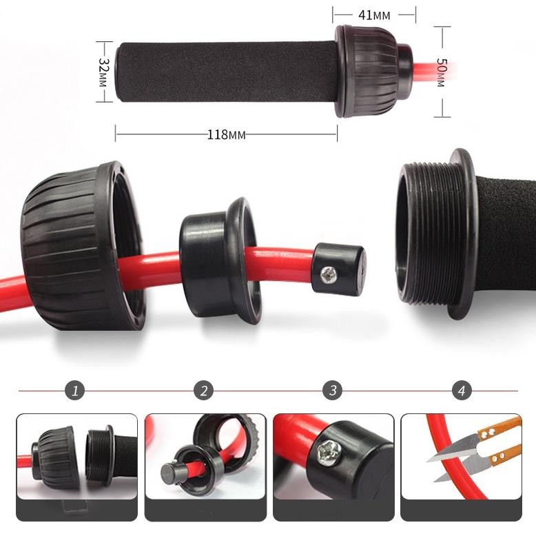 U-45 Heavy Rope Weighted Jump Rope Lompat Tali Skipping Beban Jumping Heavy Rope