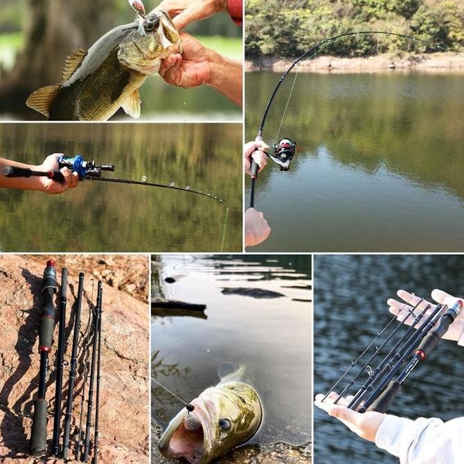 Murah Sougayilang 10-20Lb Joran Pancing 5/6 Bagian 180Cm 210Cm Spinning Casting Joran Bc