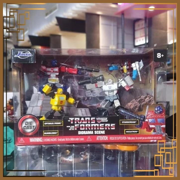 [CPS] Jada Metalfigs Transformers Diorama Scene Optimus Prime and Bumblebee