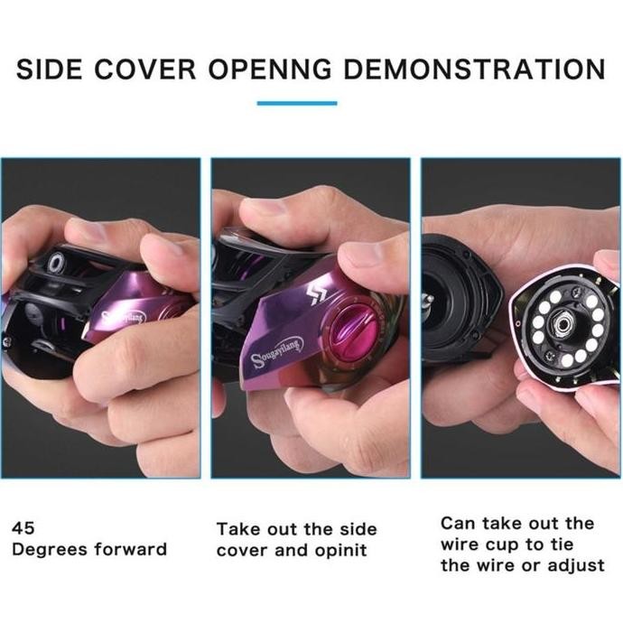 Murah Sougayilang Reel Pancing 17Lb 8Kg Casting Reel 7.2:1 Reel Bc 12+1Bb Gulungan Pancing Casting J