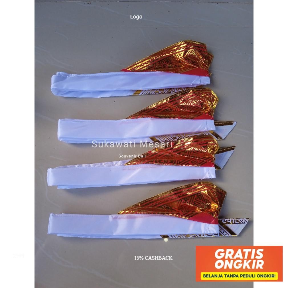 Udeng Ikat Lembaran Merah Putih Hut Ri Kemerdekaan Karnaval Souvenir Bali Unik Cod