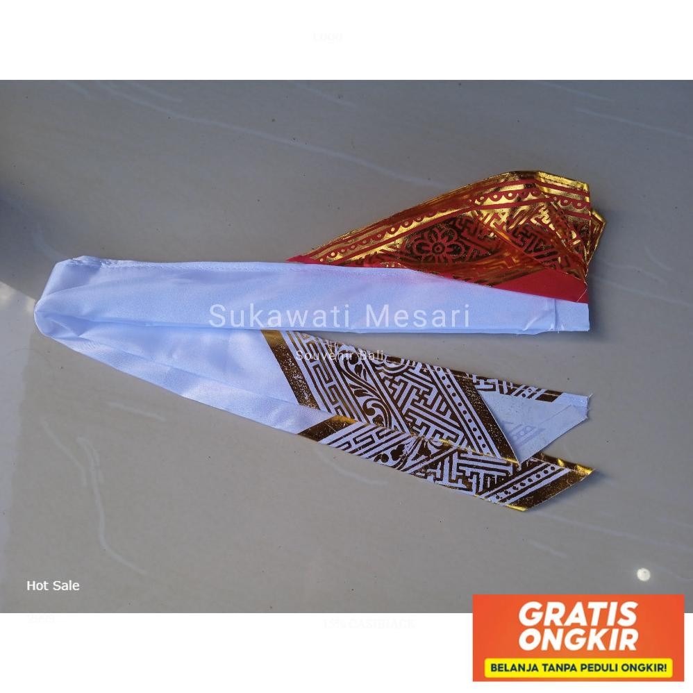 Udeng Ikat Lembaran Merah Putih Hut Ri Kemerdekaan Karnaval Souvenir Bali Unik Cod