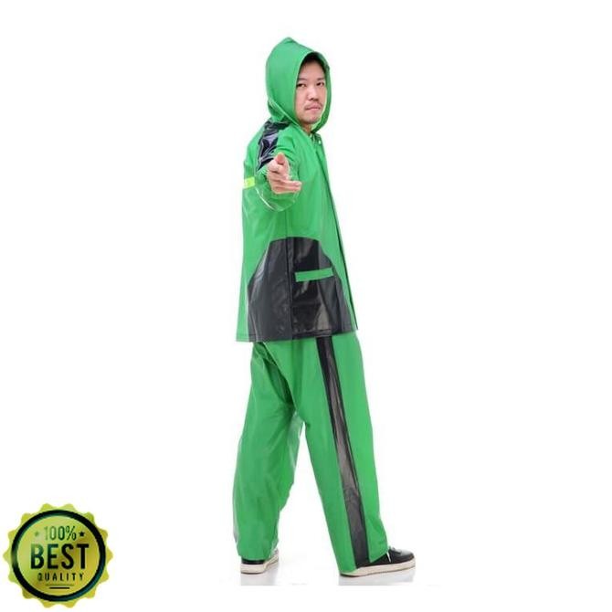 Promo Mantel Jas Hujan JUMBO Pria Wanita Dewasa Setelan GOJEK GRAB COD