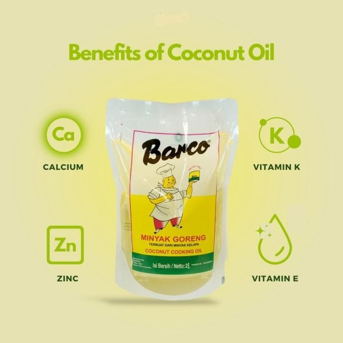 

Minyak Goreng Kelapa Barco 2L Pouch Non-Cholesterol Coconut Oil murah