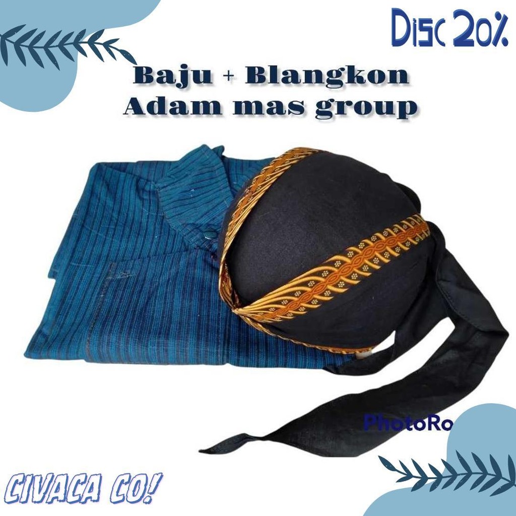Baju Lurik Jawa Pria Dewasa Surjan Lurik Pria Baju Adat Jawa Surjan Lurik Dan Blangkon Pria Diskon