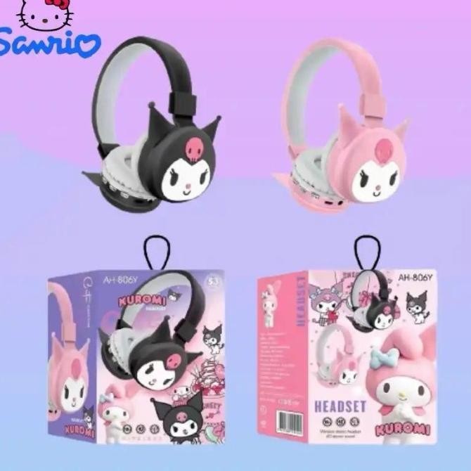 Promo Headphone Karakter Bluetooth Kuromi Wireless Disney Cartoon Headset