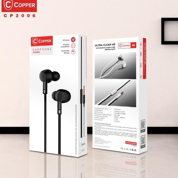 Grosir Copper Ultra Clear Cp2006 Series Earphone / Headset / Handsfree