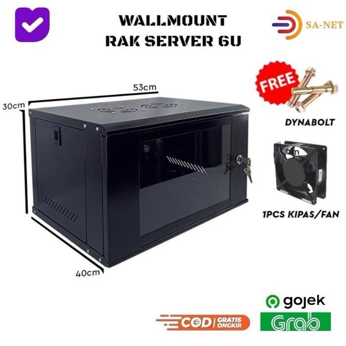 Wallmount Rack Server 6U / Rak Server Ukuran 6U Single Glass Door Network Cabinet Co