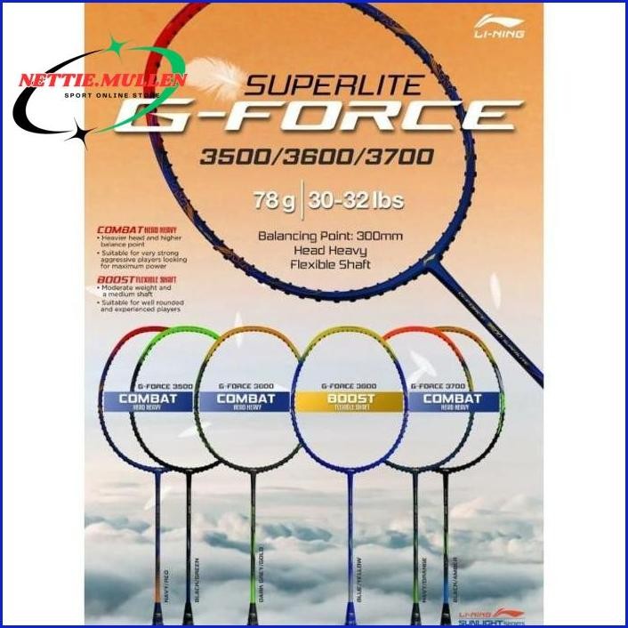 YOK DI CO. RAKET BADMINTON LINING G FORCE 3600 SUPERLITE ORIGINAL