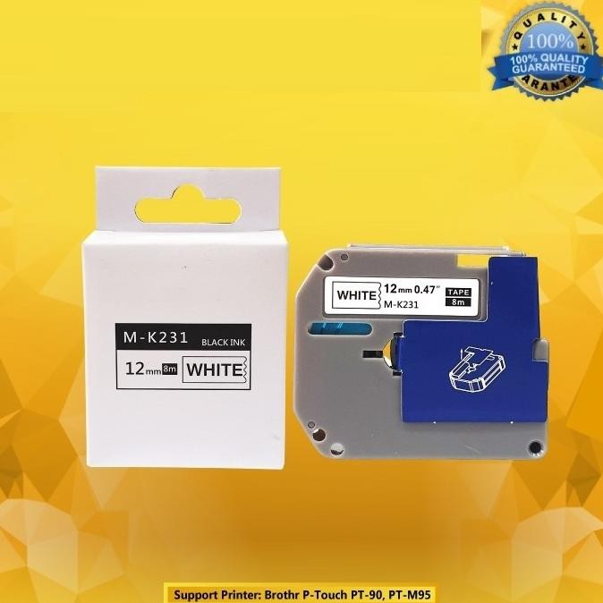

Label Tape Brothe P-Touch Mk231 12Mm Black On White Pt-90 Pt-M95 Co