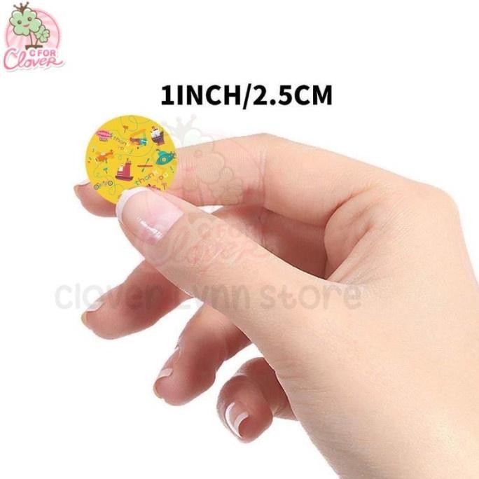 

VEX-2126 STICKER 500 PCS/ROLL CUTE CHARACTER PICTURE bulat stiker gulung lucu Premium