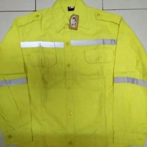 Baju Seragam Kerja Safety Kuning / Seragam Tambang New Stok