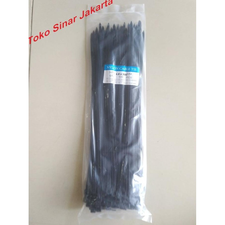 

,,,,,,,] Kabel Ties Tie Tis Cable Kabel Ikat Pengikat Tali Ties Serut Hitam 30 cm