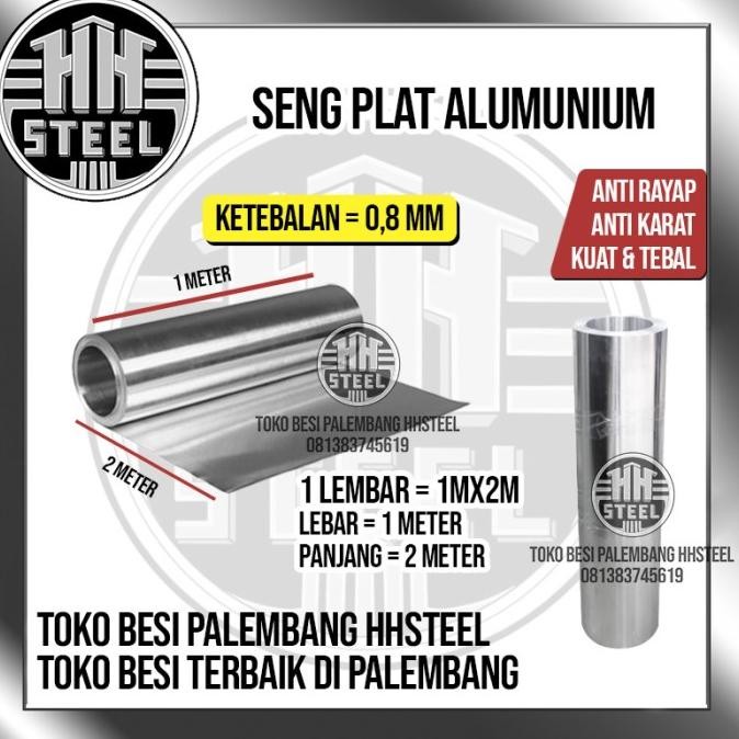 ] Seng Aluminium 0,8 Seng Plat Aluminium lembar 0,8 kepingan 1m x 2m